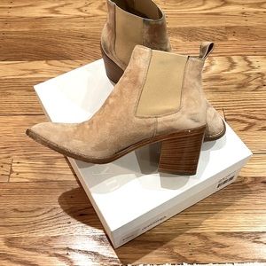 Jenni Kayne Suede Heeled Chelsea Boot Camel 38